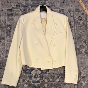 Mango Ivory Double-Breasted Blazer